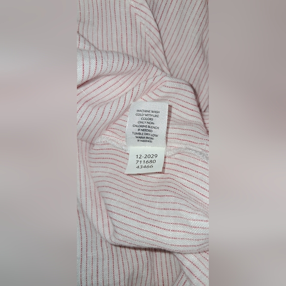J. JILL long sleeve PINK stripe Shirt 1X - Picture 6 of 6